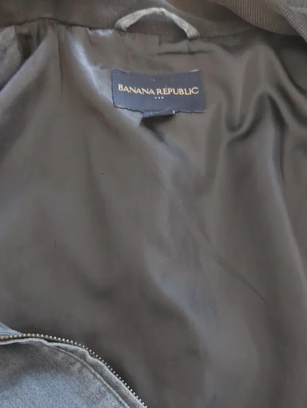 Banana Republic Men's Dark Gray Zip-Up Jacket Size M